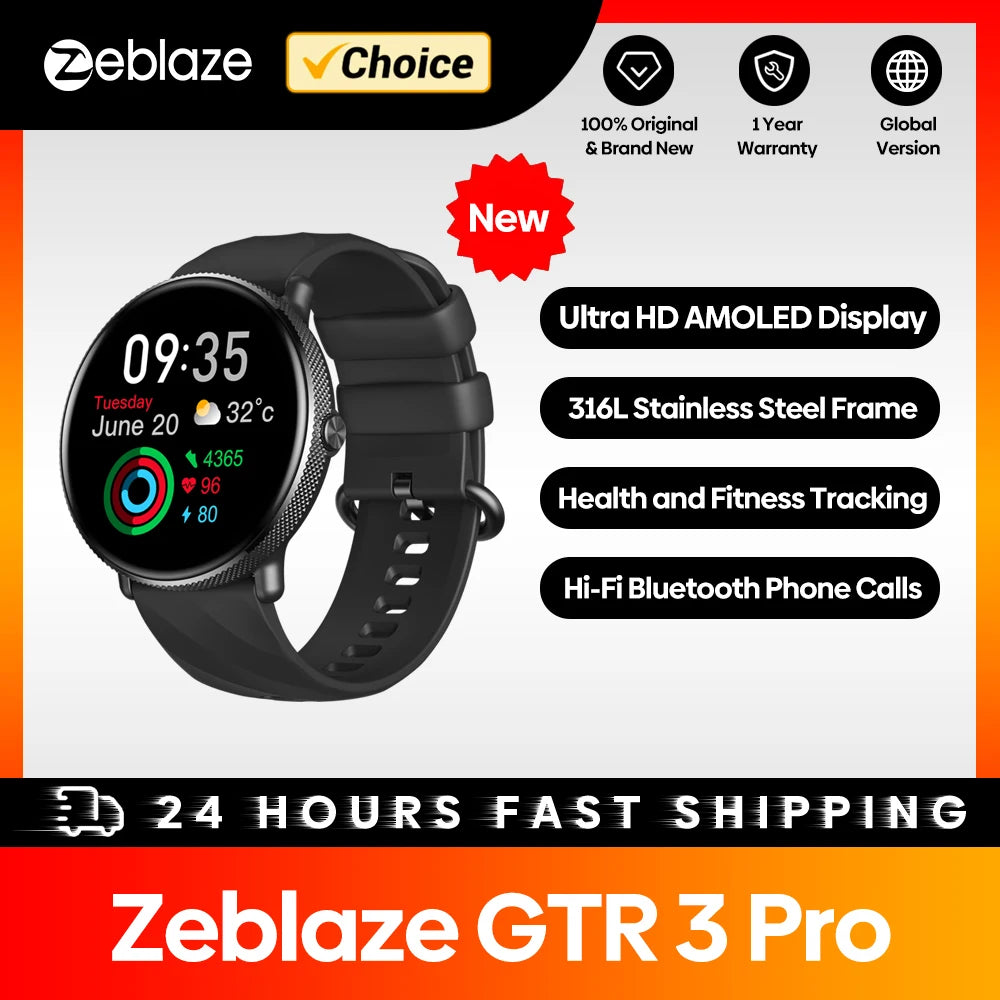 Zeblaze GTR 3 Pro AMOLED Smartwatch