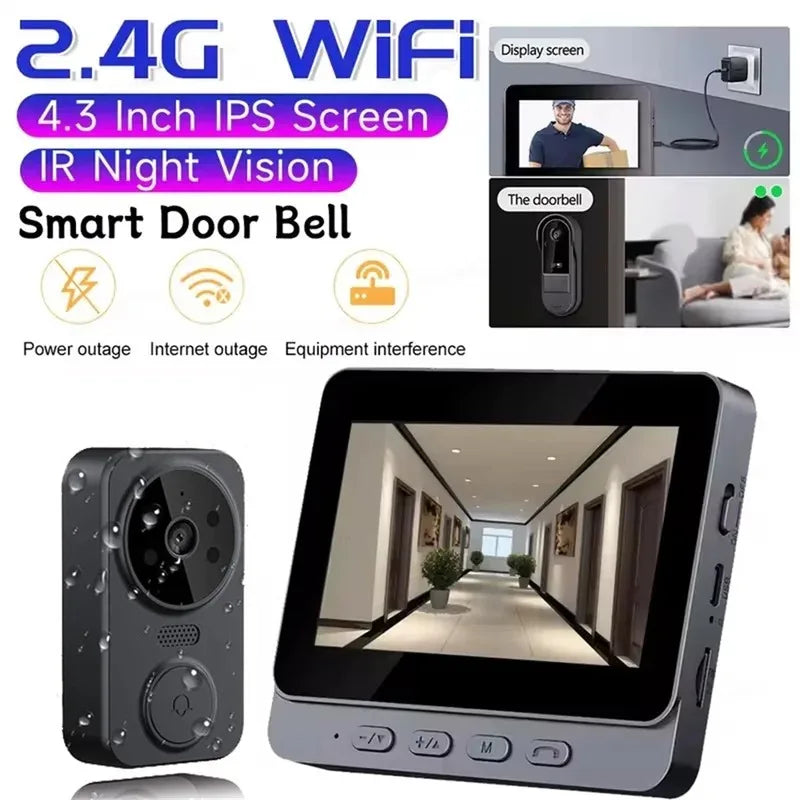 Smart Doorbell Camera – 2.4G WiFi & Audio