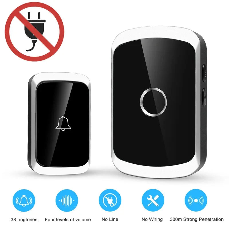 Battery-Powered Wireless Doorbell Kit
