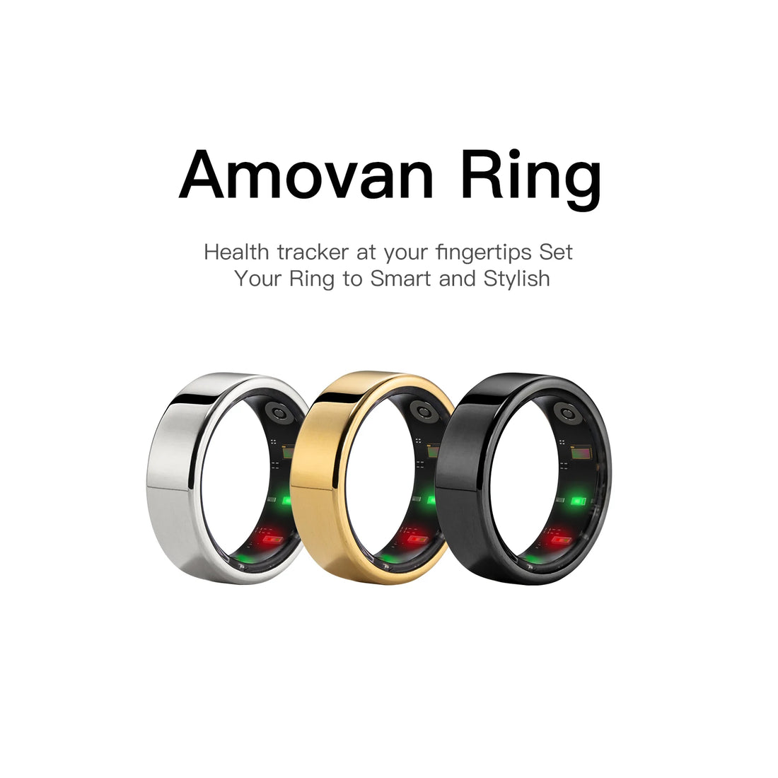 Amovan Nova Fitness & Health AI Smart Ring